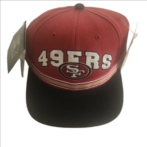 Starter 49ers Red & Black With Gold Stripe Cap